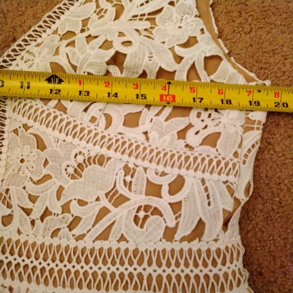 🌺 Beautiful NWT New Look Premium ivory crochet lace dress fully lined sz 8 - Picture 14 of 14